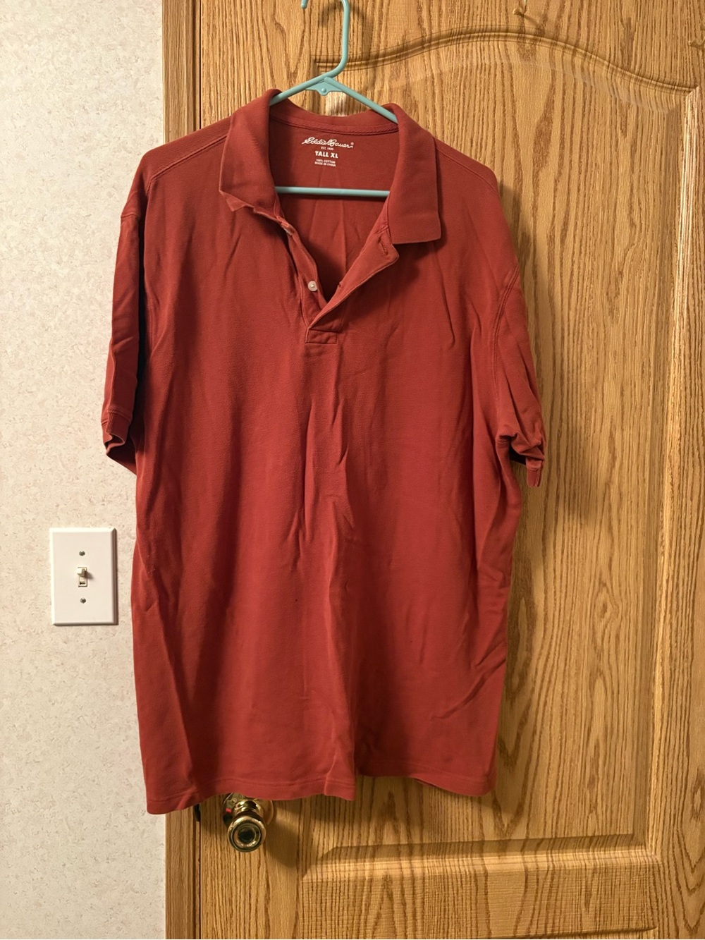 Eddie Bauer Men's Rust Red Polo Shirt